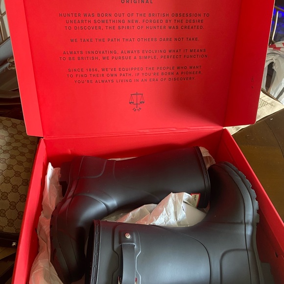 Hunter Women Original Short Rain Boats (never been used) size 8 - Picture 4 of 7